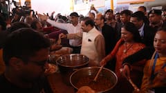 In PICS: Industrialist Gautam Adani Visits Maha Kumbh Mela With Family, Offers 'Seva' At ISKCON
