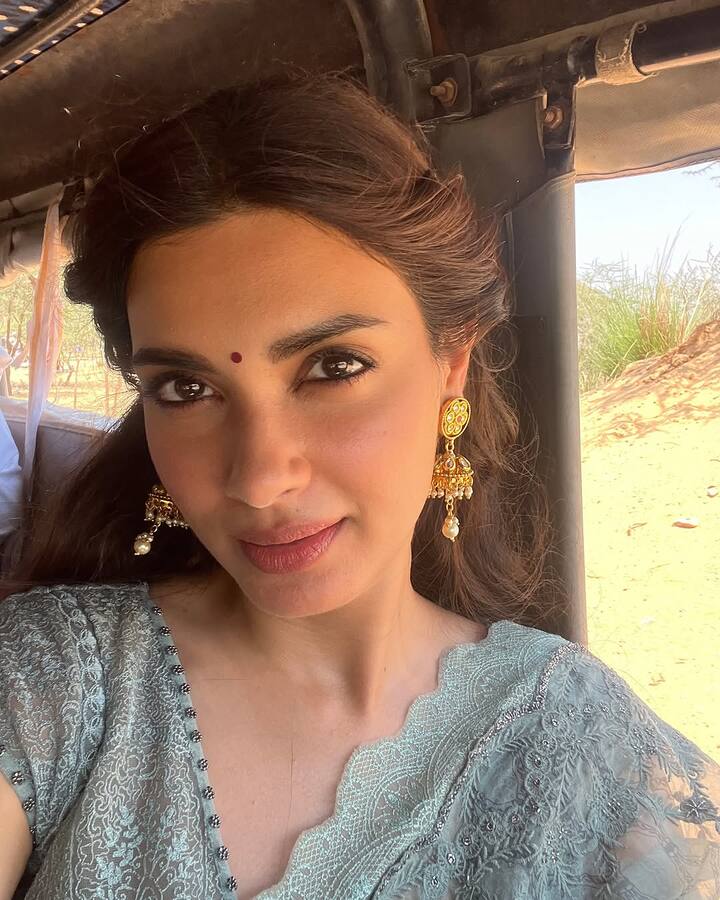 Diana Penty recently took to social media to share a series of behind-the-scenes (BTS) pictures from her latest film, Azaad.