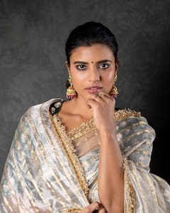 Aishwarya Rajesh : సంక్రాంతికి వస్తున్నాం హీరోయిన్ ట్రెడీషనల్ లుక్​.. శారీలో ఐశ్వర్య రాజేశ్ ఫోజులు చూశారా?