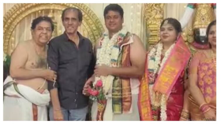 Lollu Saba Actor Swaminathan Daughter Aiswarya Wedding மகளின் திருமணத்தை சிம்பிளாக நடத்திய லொள்ளு சபா நடிகர் சுவாமிநாதன்!