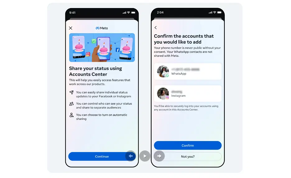 WhatsApp:வாட்ஸப்பை அக்கவுண்ட்  சென்டருடன்  லிங்க் செய்யும் வசதி அறிமுகம்!