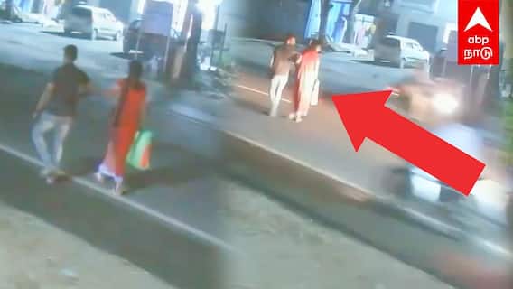 Lorry accident | சாலையை கடக்க முயன்ற தம்பதி அடித்து தூக்கிய சரக்கு லாரி பகீர் CCTV காட்சி! | Madurai