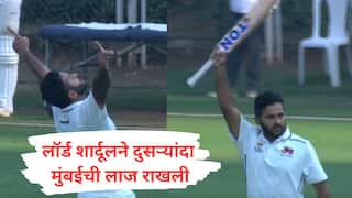 Ranji Trophy 2025 Shardul Thakur century Tanush Kotian fifty against Jammu and Kashmir Mumbai lead by 188 runs Rohit Sharma Ajinkya Rahane again fail