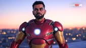 Virat Kohli as Iron Man: The Indian superstar cricketer Virat Kohli as Iron Man is a fitting match, blending the charisma and confidence of Tony Stark with Kohli’s unmatched dominance on the cricket field. Much like Iron Man leads with innovation and courage, Kohli’s batting and ability to adapt to challenges make him a natural fit for the iconic Avenger. (Image Credits: ABP Live AI)