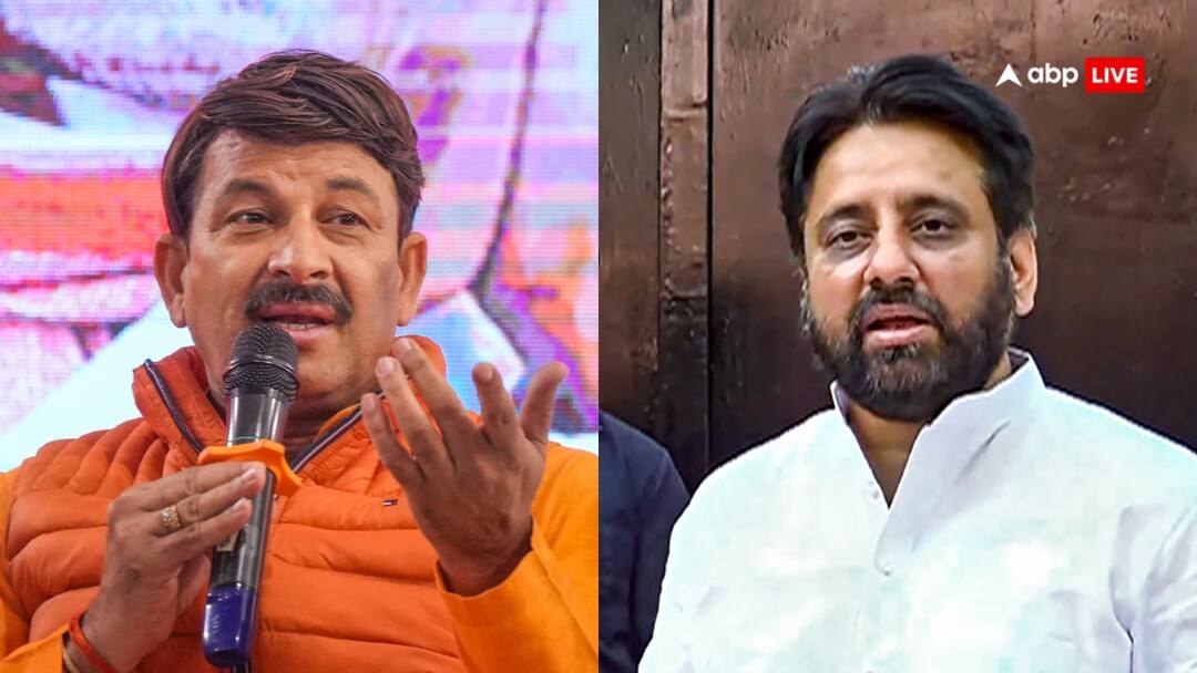 Delhi Assembly Election 2025 Manoj Tiwari BJP Attack on AAP Arvind Kejriwal Amanatullah khan Son ANN AAP विधायक अमानतुल्लाह खान के बेटे का जिक्र कर भड़के BJP सांसद मनोज तिवारी, 'किस मुंह से ये...'