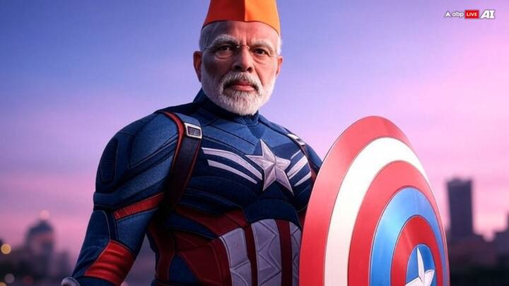Narendra Modi: Visionary leader, who takes care of his party with a firm hand. Similar to Captain America's mode of operations, he thinks of both long-term and short-term strategies. (ABP LIVE AI)