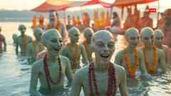 इंसानों के साथ कुंभ पहुंच गए दूसरी दुनिया के लोग, AI की इन तस्वीरों को देख घूम जाएगा दिमाग