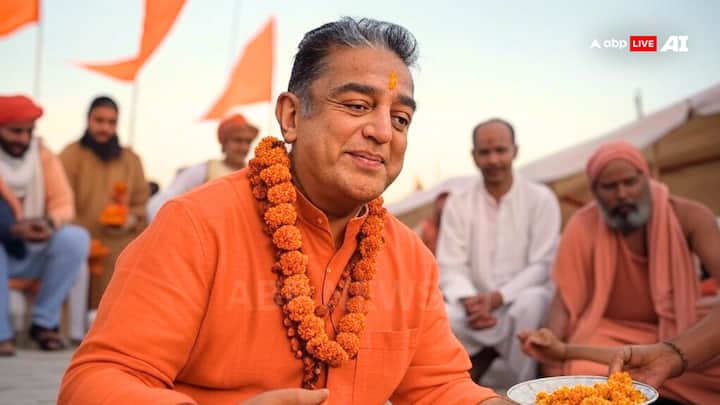 इसके अलावा बॉलीवुड और साउथ एक्टर कमल हासन की भी एक एआई तस्वीर सामने आई है. जिसमें एक्टर ने भगवा कुर्ता पहना हुआ है. बता दें कि ये सारी तस्वीरें AI ने अपनी कल्पना के आधार पर बनाई हैं