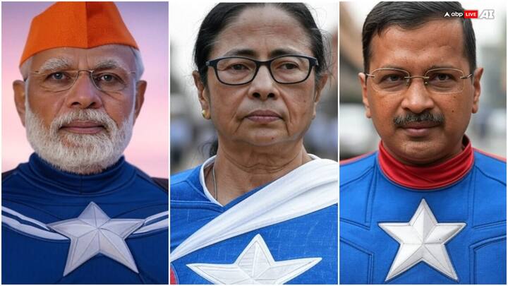 MCU's Captain America will see a new instalment as Anthony Mackie carries forward the red & blue stripes in 'Brave New World'. Before that, check out these AI pics of politicians as Captain America.