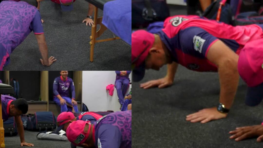 Joe Root Push up challenge with Mujeeb Ur Rahman during SA20 Watch video Paarl Royals Watch: जो रूट ने इस खिलाड़ी के साथ किया 'पुश-अप' चैलेंज, देखें किसकी हुई जीत