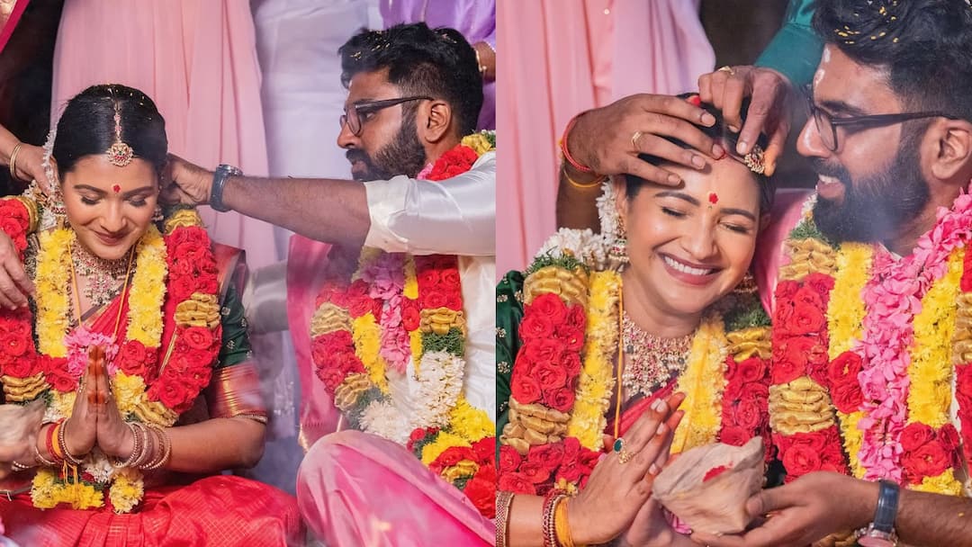 பாண்டியன் ஸ்டோர்ஸ் 2 தங்க மயிலுக்கு திருமணமாகி விட்டதா? இன்ஸ்டாவை கலக்கும் புகைப்படங்கள் pandyan stores 2 serial actress sharanya thuradi reveals her marriage photos with her husband பாண்டியன் ஸ்டோர்ஸ் 2 தங்க மயிலுக்கு திருமணமாகி விட்டதா? இன்ஸ்டாவை கலக்கும் புகைப்படங்கள்