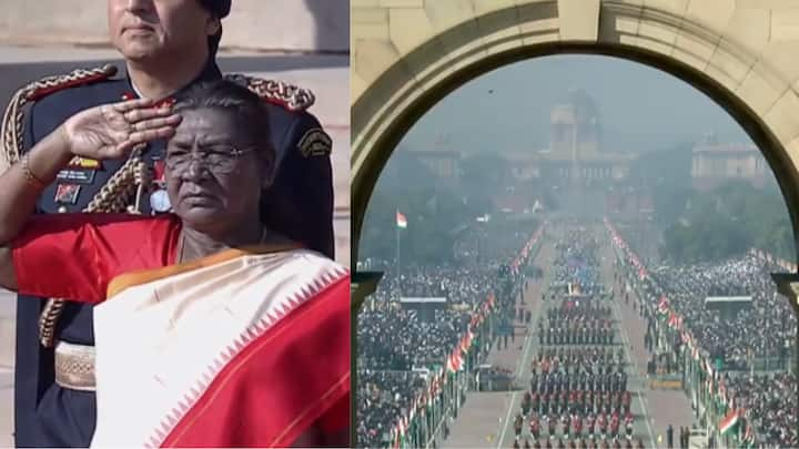 India celebrated its 76th Republic Day with a grand showcase of military prowess, featuring elite marching contingents, missiles, and indigenous weapon systems.