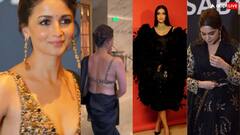 ब्लैक साड़ी में आलिया की कातिल अदाएं, सोनम का सिजलिंग लुक, सब्यसाची के शो में एक्ट्रेसेस का फैशन का जलवा