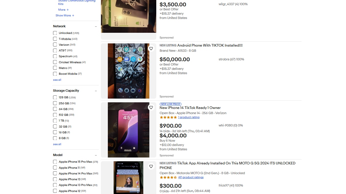 Phones With Pre-Installed TikTok Get Listed For ,000 On eBay As App Remains Absent From Stores