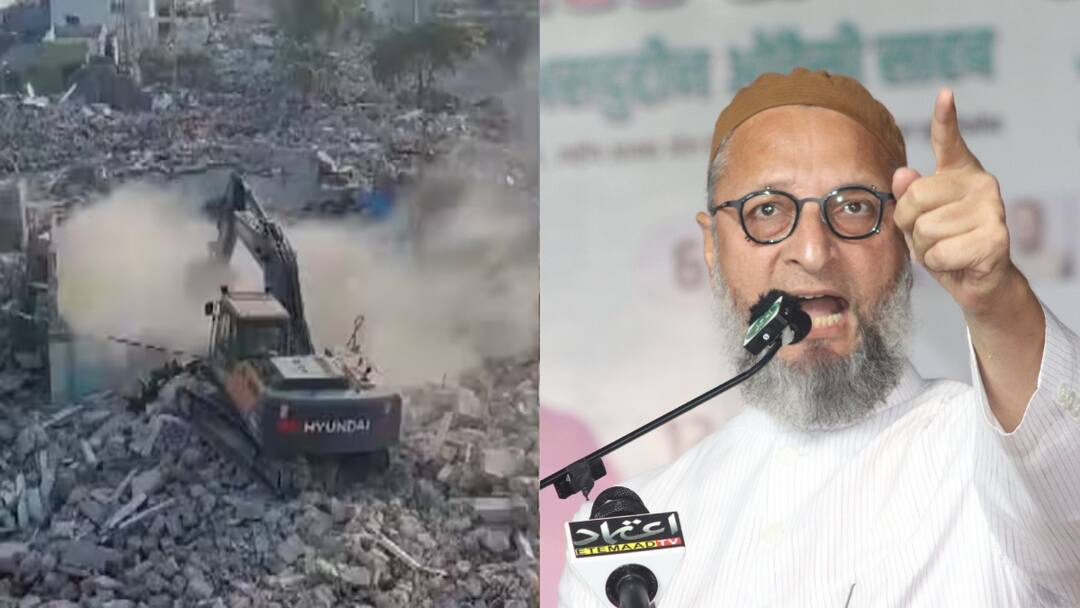 AIMIM Chief Asaduddin Owaisi targetted BJP over bulldozer action in Dwarka in Gujarat Dwarka Demolition: द्वारका में बुलडोजर एक्शन को लेकर भड़के असदुद्दीन ओवैसी, 'मुसलमानों और उनके पूजा स्थलों...'