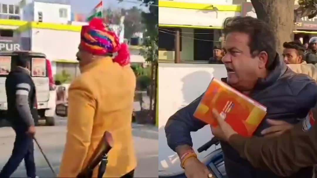 mla versus ex mla fight in uttarakhand with guns video gone viral Uttarakhand: నడిరోడ్డుపై ఎమ్మెల్యే, మాజీ ఎమ్మెల్యే వీరంగం - రాళ్లు విసురుకొని కాల్పులు జరుపుకొన్నారు, షాకింగ్ వీడియో