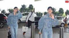 मलाइका अरोड़ा का एयरपोर्ट पर दिखा ऑल डेनिम लुक, 51 साल की उम्र में भी एक्ट्रेसेस को देती हैं टक्कर