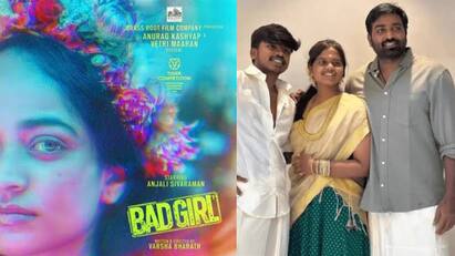 netizens slam vijay sethupathi after he shares bad girl movie teaser விஜய் சேதுபதி மகள் மீது சைபர் தாக்குதல்...பேட் கெர்ல் டீசரை பகிர்ந்ததால் சர்ச்சை