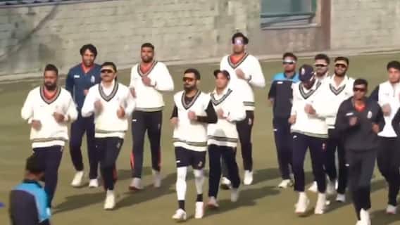 Watch: रणजी मुकाबले से पहले अभ्यास के लिए पहुंचे किंग कोहली, अरुण जेटली स्टेडिमय में आए नजर 