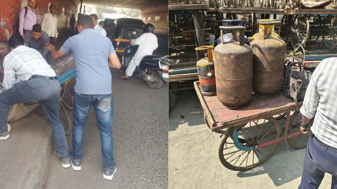 bmc hawker free area action against illegal hawkers seizes 544 handcarts 968 cylinders and 1251 other materials marathi news  BMC : फेरीवालामुक्त परिसरासाठी कारवाईचा धडाका; महापालिकेकडून 544 हातगाड्या, 968 सिलिंडर आणि 1251 इतर साहित्य जप्त