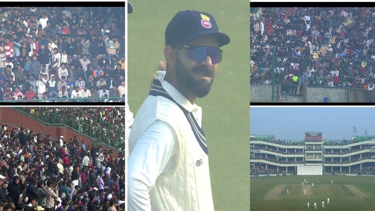 Virat Kohli Ranji Trophy Return After 2012 More Than 15000 Fans Reached Stadium Kohli Ranji Trophy: சும்மா அதிருதுல்ல! கோலியை பார்க்க குவிந்த ரசிகர்கள்! குலுங்கிய டெல்லி மைதானம்!