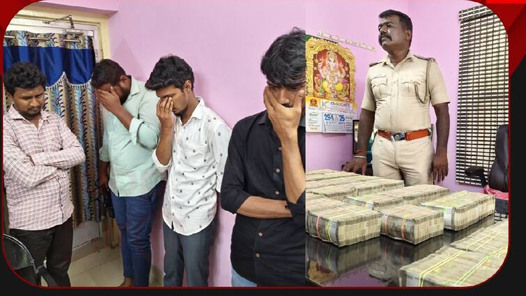 Villupuram news Rs. 1.60 crore hawala money seized tnn விழுப்புரத்தில் பரபரப்பு... ரூ.1.60 கோடி ஹவாலா பணம் பறிமுதல்