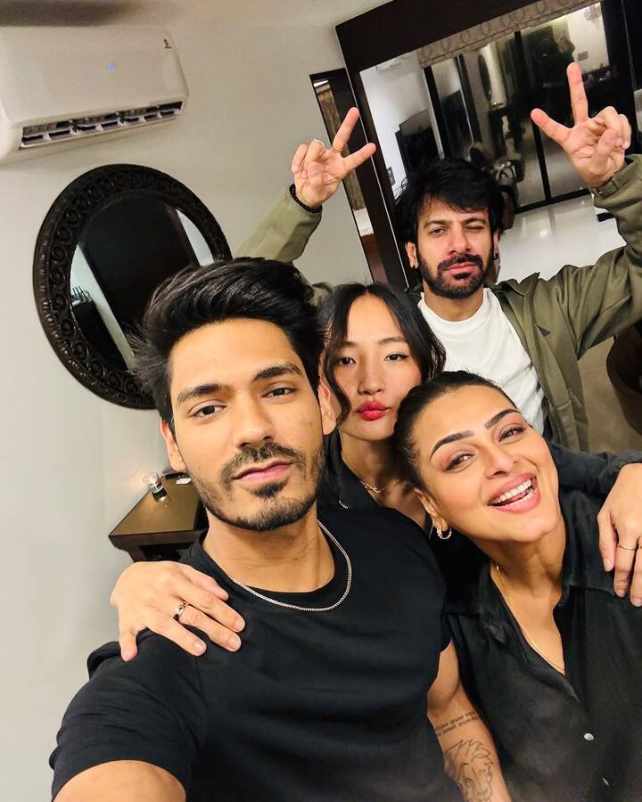 Responding to the post, Chum Darang wrote, “Hum do, hamare do. I LOVE US. Infinity and beyond. My macchardani [mosquito net] gang!!!” Meanwhile, Shilpa Shirodkar's sister, Namrata, commented, “Adorable.”