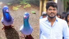 புறாவுக்கு டப்பிங் பேசிய மணிகண்டன்...வைரலாகும் வீடியோ