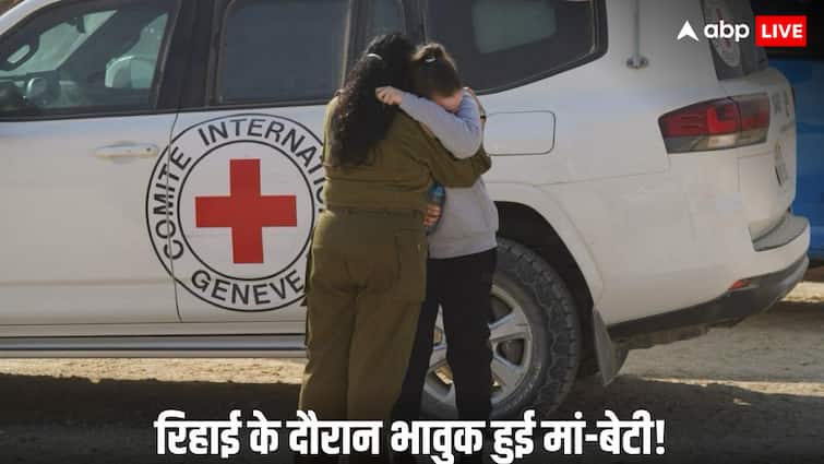 Hamas Israel hostage release prisoner swap 2025 8 hostage along with 110 Palestinian people Israel-Hamas Hostage: 5 थाई नागरिक समेत 3 इजरायली बंधकों को हमास ने किया रिहा, बदले में 110 फिलिस्तीनी को छोड़ेगा इजरायल