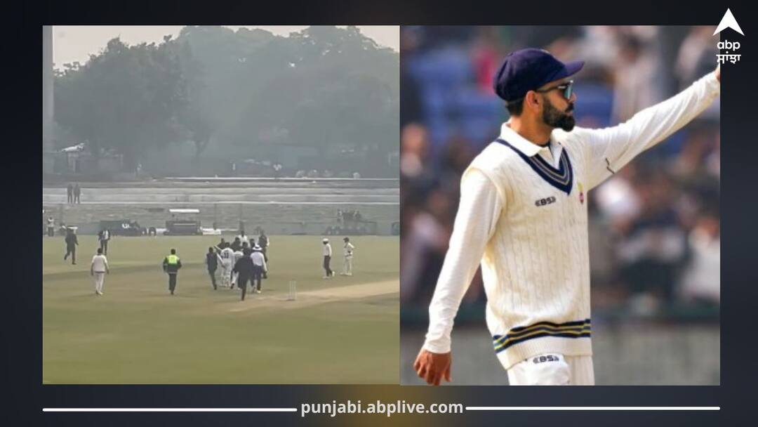 Virat Kohli's security fails again as three fans manage to reach him on field ਵਿਰਾਟ ਕੋਹਲੀ ਦੀ ਸੁਰੱਖਿਆ 'ਚ ਫਿਰ ਹੋਈ ਕੁਤਾਹੀ, ਮੈਦਾਨ 'ਤੇ ਮਿਲਣ ਦੇ ਲਈ ਇੱਕ ਸਾਥ ਪਹੁੰਚੇ ਤਿੰਨ ਫੈਨ