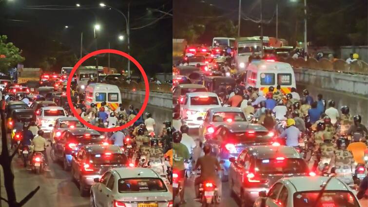Ambulance stuck in Amit shah visit chennai makes traffic netizens slams in twitter Watch Video : ”மனித உயிர் முக்கியமில்லையா?” அமித் ஷா வருகை.. நெரிசலில் சிக்கிய ஆம்புலன்ஸ்.. கொதித்த நெட்டிசன்