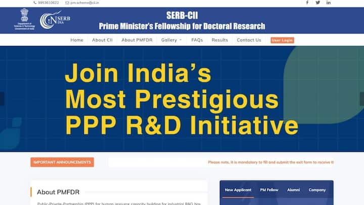 बता दें फैलोशिप को देने के लिए सरकार की ओर से कुछ पात्रताएं तय की गई हैं. उन पत्रताओं को पूरा करने वाले छात्रों को ही यह फेलोशिप दी जाएगी. इसके लिए ऑफिशल वेबसाइट https://primeministerfellowshipscheme.in/ पर जाकर आवेदन दिया जा सकता है.