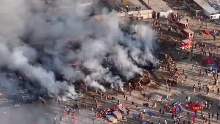 Another tragedy in Mahakumbh, a massive fire broke out in a tent, 1 devotee injured, know the details Mahakumbh: મહાકુંભમાં વધુ એક દુર્ઘટના, ટેન્ટમાં લાગી ભીષણ આગ, 1 શ્રદ્ધાળુ ઇજાગ્રસ્ત, જાણો ડિટેલ