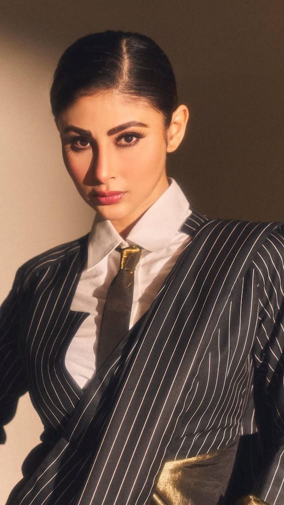 Mouni Roy Grabs Attention With Her Edgy Saree Look