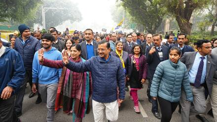 नई दिल्ली विधानसभा सीट पर अरविंद केजरीवाल ने किया जनसंपर्क, बोले- 'सरकार बनी तो सबसे पहले...'