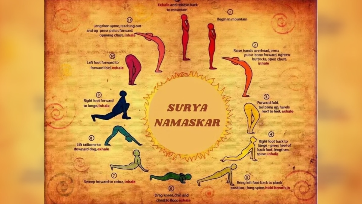 How to perform Surya Namaskar (Image: X@hathyogi31)