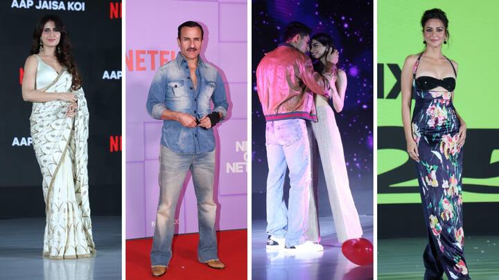 Netflix Event: नेटफ्लिक्स बहुत जल्द अपने दर्शकों के लिए कई बड़े शोज लाने वाला हैं. इसकी घोषणा एक बड़े इवेंट में की गई. जिसमें सैफ अली खान समेत कई सितारे शामिल हुए.