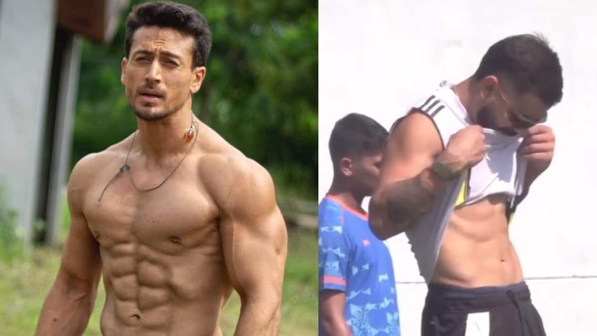 virat kohli showing abs photo goes viral during practice nagpur india vs  england 1st odi tiger shroff hritik roshan fitness | नागपुर में यह क्या कर  रहे विराट कोहली, फिटनेस में टाइगर-ऋतिक, image size:1200x675