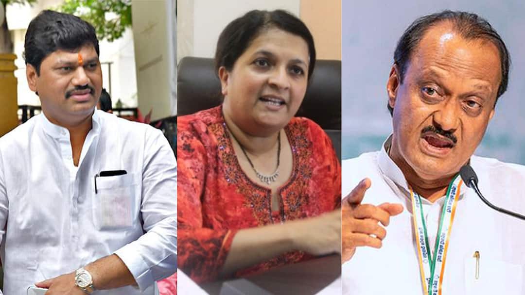 Dhananjay Munde meets Ajit pawar after Anjali Damania press conference in Mumbai Dhananjay Munde: अंजली दमानियांनी कथित घोटाळ्याची कागदपत्रं बाहेर काढली, धनंजय मुंडे तातडीने अजित पवारांच्या भेटीला पोहोचले