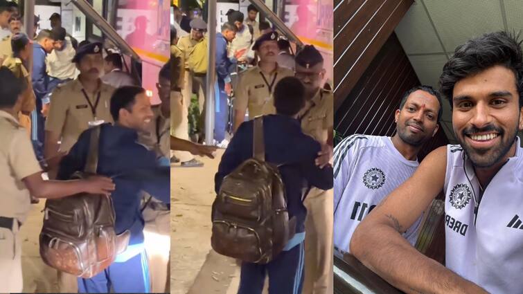Washington Sundar Tweet Our Own After India Throw-Down Specialist Raghu Stopped by Police Watch video: உள்ளே அனுப்ப முடியாது! இந்திய பயிற்சியாளருக்கு நிகழ்ந்த கொடுமை.. பதிலடி கொடுத்த வாஷிங்டன் சுந்தர்