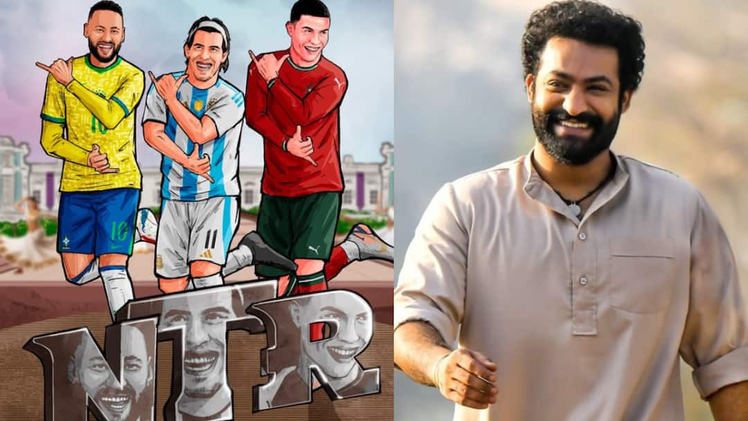 Jr NTR reacts to FIFAs Naatu Naatu-inspired birthday post for Neymar, Ranaldo FIFA : 'ఫిఫా వరల్డ్ కప్' పోస్ట్ లో 'నాటు' రిఫరెన్స్ - ఎన్టీఆర్ ఎపిక్ రియాక్షన్