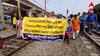 Rail Blockade: সাবওয়ে ও টিকিট কাউন্টারের দাবি, দমদম ক্যান্টনমেন্টে রেল অবরোধ