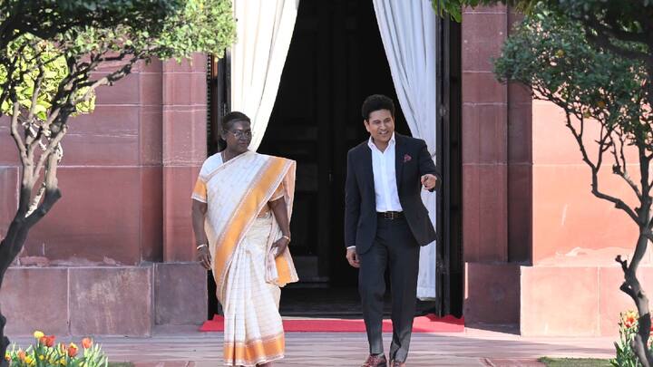 दरम्यान, राष्ट्रपती भवनमध्ये सचिन तेंडलुकरसह त्याची पत्नी अंजली आणि मुलगी सारा तेंडुलकर हेही उपस्थित होते