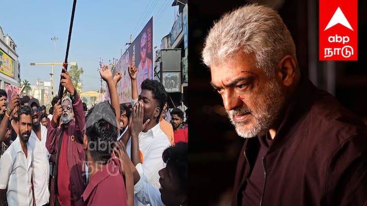 Vidaamuyarchi movie ajith fan who came to watch the film in ajith getup Vidaamuyarchi: ‘விடாமுயற்சி’ படம் பார்க்க அஜித் தியேட்டருக்கு வந்தாரா..?; ரசிகர்கள் கொண்டாட்டம்