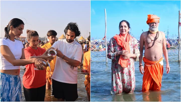 Mahakumbh 2025: महाकुंभ में दुनिया भर से लोग संगम में डुबकी लगाने पहुंच रहे है, वहीं एंटरटेनमेंट जगत की तमाम हस्तियां भी आशीर्वाद लेने पहुंच रही हैं