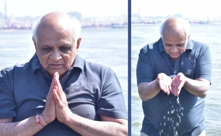 UP News Gujarat chief minister bhupendra patel takes a holy dip in Triveni Sangam at Prayagraj VIDEO: મુખ્યમંત્રી ભૂપેન્દ્ર પટેલ મહાકુંભમાં, ગંગા નદીના ત્રિવેણી સંગમમાં લગાવી આસ્થાની ડુબકી