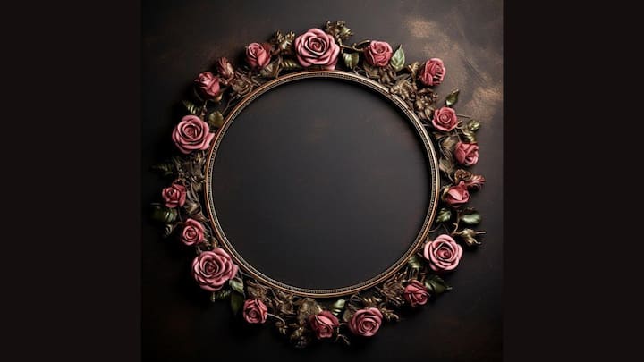 Rose-Themed Photo Frame: The lovable moments are captured in a rose-themed photo frame with an extra romantic touch to the memories. An endearing gift that preserves moments beautifully. (Image Source: Pinterest/ freepik)