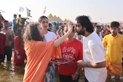Rajkummar Rao, Patralekha, Neena Gupta, Sanjay Mishra, Esha Gupta Visit Maha Kumbh. See Pics