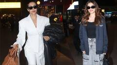 ऑल व्हाइट लुक में दिखीं मलाइका, तो बॉसी लुक में एयरपोर्ट पर सपोर्ट हुईं राशा थडानी, देखें तस्वीरें