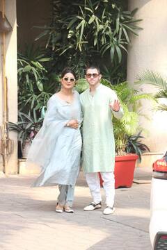 पति निक जोनस के साथ भाई सिद्धार्थ के घर पहुंचीं प्रियंका चोपड़ा, मैचिंग आउटफिट में पैपराजी को दिए पोज